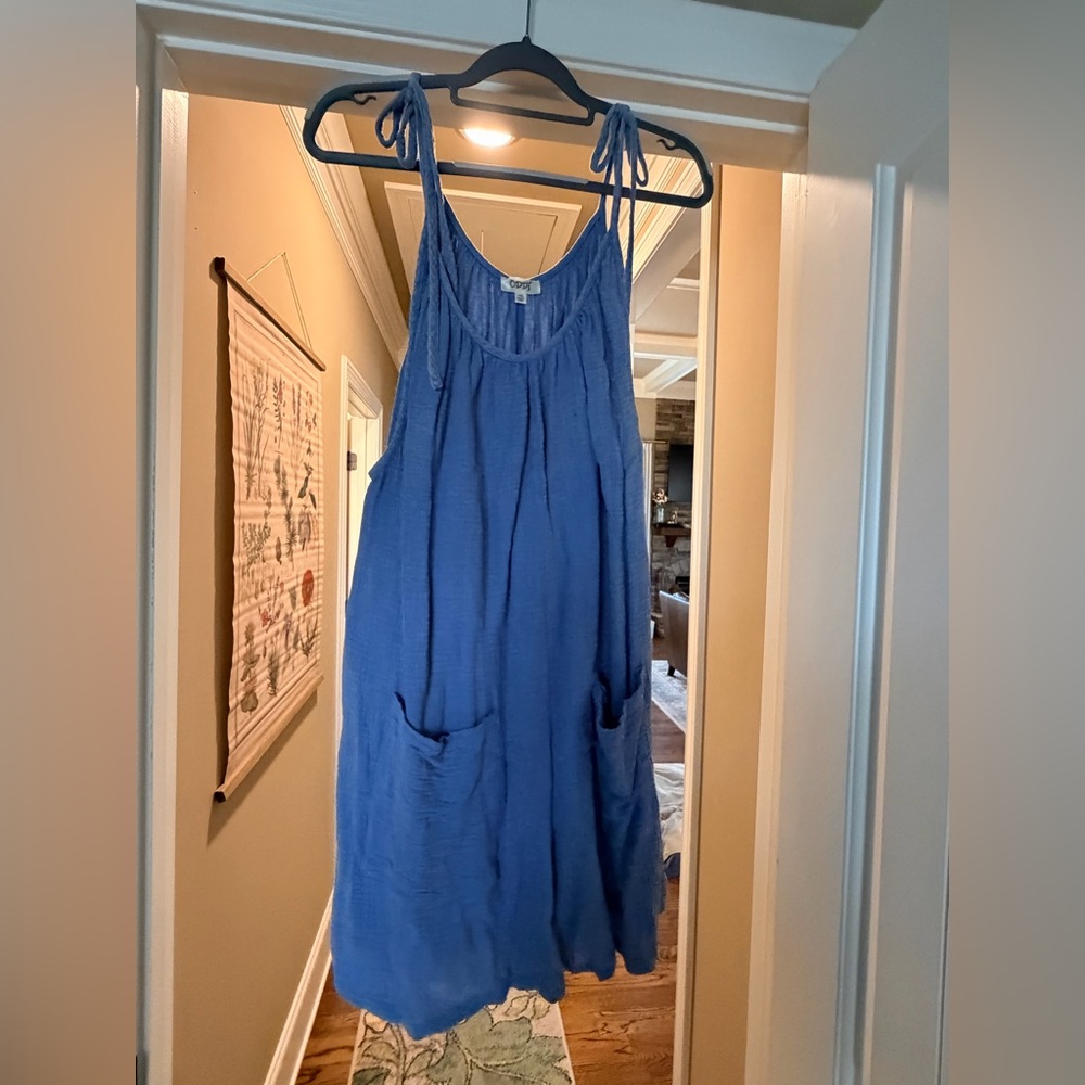 ODDY Blue Tie-Strap Jumpsuit